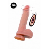 Телесный реалистичный вибратор-ротатор - 21,5 см. - ToyFa