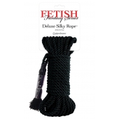 Черная веревка для фиксации Deluxe Silky Rope - 9,75 м. - Pipedream - купить с доставкой в Мурманске