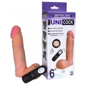 Фаллическая насадка Харнесс UNICOCK 6  с вибрацией - 18 см. - LOVETOY (А-Полимер) - купить с доставкой в Мурманске