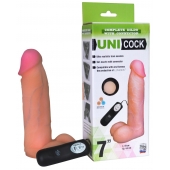 Фаллическая насадка Харнесс UNICOCK 7  с вибрацией - 19 см. - LOVETOY (А-Полимер) - купить с доставкой в Мурманске