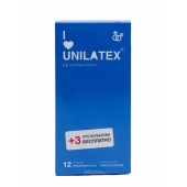 Классические презервативы Unilatex Natural Plain - 12 шт. + 3 шт. в подарок - Unilatex - купить с доставкой в Мурманске
