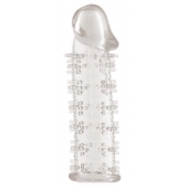 Гелевая прозрачная насадка с шипами - 12 см. - Toyfa Basic - в Мурманске купить с доставкой