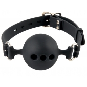Силиконовый кляп-шар с отверстиями для дыхания Silicone Breathable Ball Gag Small - Pipedream - купить с доставкой в Мурманске