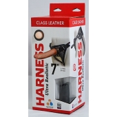 Насадка-фаллоимитатор на кожаных трусиках Harness Ultra Realistic 7  - 18 см. - LOVETOY (А-Полимер) - купить с доставкой в Мурманске