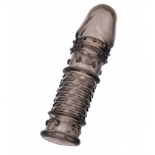 Дымчатая закрытая насадка ToyFa XLover с чешуйками и пупырышками - 13,5 см. - ToyFa - в Мурманске купить с доставкой