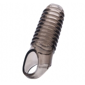 Дымчатая насадка с рёбрышками и подхватом мошонки ToyFa XLover - 12,5 см. - ToyFa - в Мурманске купить с доставкой