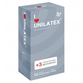 Презервативы с рёбрами Unilatex Ribbed - 12 шт. + 3 шт. в подарок - Unilatex - купить с доставкой в Мурманске