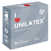 Презервативы с рёбрами Unilatex Ribbed - 3 шт. - Unilatex - купить с доставкой в Мурманске