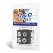 Ремень на член и мошонку 1.5  Cock Ring With Ball Strap - BlueLine - купить с доставкой в Мурманске