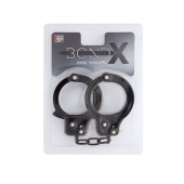 Чёрные наручники из листового металла BONDX METAL CUFFS BLACK - Dream Toys - купить с доставкой в Мурманске