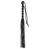 Чёрная мини-плеть из резины Rubber Mini Whip - 22 см. - Blush Novelties - купить с доставкой в Мурманске