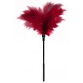 Пластиковая метелочка с красными пёрышками Small Feather Tickler - 32 см. - Blush Novelties - купить с доставкой в Мурманске