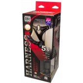 Пояс харнесс премиум класса WOMAN SIMPLEX(S) с 3 черными насадками - LOVETOY (А-Полимер) - купить с доставкой в Мурманске