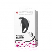 Чёрное эрекционное кольцо с вибрацией Rabbit Vibrator - Baile - в Мурманске купить с доставкой