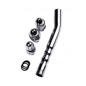 Металлический анальный душ с тремя насадками - ToyFa - купить с доставкой в Мурманске