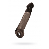 Чёрная насадка на пенис Tс подхватом - 19,5 см. - ToyFa - в Мурманске купить с доставкой