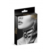 Чёрный тройной чокер с большим кольцом - Bijoux Pour Toi - купить с доставкой в Мурманске