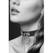 Узенький ошейник из полиуретана с кольцом - Bijoux Pour Toi - купить с доставкой в Мурманске