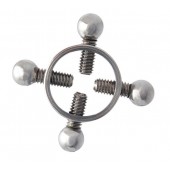 Серебристые зажимы для сосков на винтах - ToyFa - купить с доставкой в Мурманске