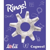 Прозрачное эрекционное кольцо Rings Cogweel - Lola Games - в Мурманске купить с доставкой