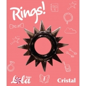 Чёрное эрекционное кольцо Rings Cristal - Lola Games - в Мурманске купить с доставкой