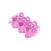 Розовая насадка на пенис Rings Armour - Lola Games - в Мурманске купить с доставкой