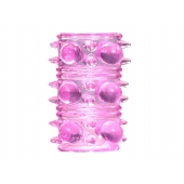 Розовая насадка на пенис Rings Armour - Lola Games - в Мурманске купить с доставкой