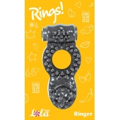 Чёрное эрекционное кольцо Rings Ringer - Lola Games - в Мурманске купить с доставкой