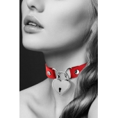 Красный чокер с замком в форме сердца - Bijoux Pour Toi - купить с доставкой в Мурманске