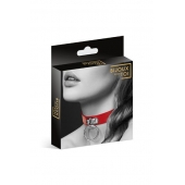 Красный узенький чокер с кольцом - Bijoux Pour Toi - купить с доставкой в Мурманске