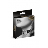 Чёрный чокер с кольцом в форме сердца - Bijoux Pour Toi - купить с доставкой в Мурманске