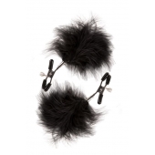 Зажимы для сосков с пухом FEATHERED NIPPLE CLAMPS - Blush Novelties - купить с доставкой в Мурманске