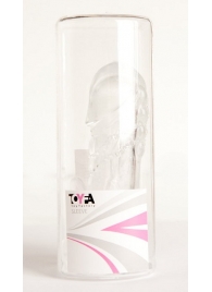 Прозрачная гелевая насадка с клиторальным отростком - 13 см. - Toyfa Basic - в Мурманске купить с доставкой