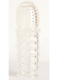 Прозрачная закрытая гелевая насадка - 13,5 см. - Toyfa Basic - в Мурманске купить с доставкой