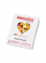 Жёлтые презервативы Masculan Ultra Tutti-Frutti с фруктовым ароматом - 3 шт. - Masculan - купить с доставкой в Мурманске