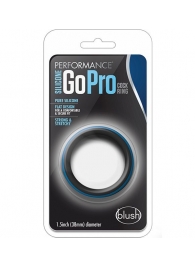 Черно-синее эрекционное кольцо Silicone Go Pro Cock Ring - Blush Novelties - в Мурманске купить с доставкой