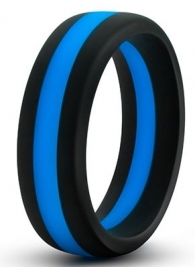 Черно-синее эрекционное кольцо Silicone Go Pro Cock Ring - Blush Novelties - в Мурманске купить с доставкой