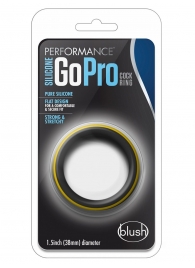 Черно-желтое силиконовое эрекционное кольцо Silicone Go Pro Cock Ring - Blush Novelties - в Мурманске купить с доставкой