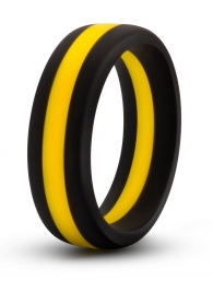 Черно-желтое силиконовое эрекционное кольцо Silicone Go Pro Cock Ring - Blush Novelties - в Мурманске купить с доставкой