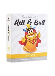 Стимулирующий презерватив-насадка Roll   Ball Banana - Sitabella - купить с доставкой в Мурманске