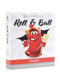 Стимулирующий презерватив-насадка Roll   Ball Cherry - Sitabella - купить с доставкой в Мурманске