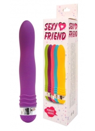 Фиолетовый эргономичный вибратор Sexy Friend - 17,5 см. - 1137