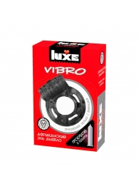 Чёрное эрекционное виброкольцо Luxe VIBRO  Африканский Эль Дьябло  + презерватив - Luxe - в Мурманске купить с доставкой