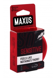 Ультратонкие презервативы в железном кейсе MAXUS Sensitive - 3 шт. - Maxus - купить с доставкой в Мурманске