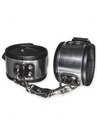 Эффектные серебристо-черные наручники с металлическим блеском - Sitabella - купить с доставкой в Мурманске