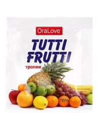 Пробник гель-смазки Tutti-frutti со вкусом тропических фруктов - 4 гр. - Биоритм - купить с доставкой в Мурманске