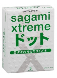 Презервативы Sagami Xtreme SUPER DOTS с точками - 3 шт. - Sagami - купить с доставкой в Мурманске