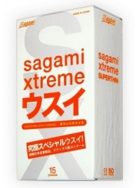 Ультратонкие презервативы Sagami Xtreme SUPERTHIN - 15 шт. - Sagami - купить с доставкой в Мурманске