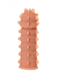 Телесная реалистичная насадка KOKOS Extreme Sleeve 04 с дополнительной стимуляцией - 12,7 см. - KOKOS - в Мурманске купить с доставкой