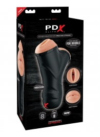 Мастурбатор в колбе с двумя тоннелями Double Penetration Vibrating Stroker - Pipedream - в Мурманске купить с доставкой